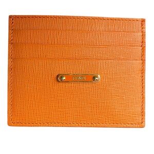 Fendi Orange Cardholder New